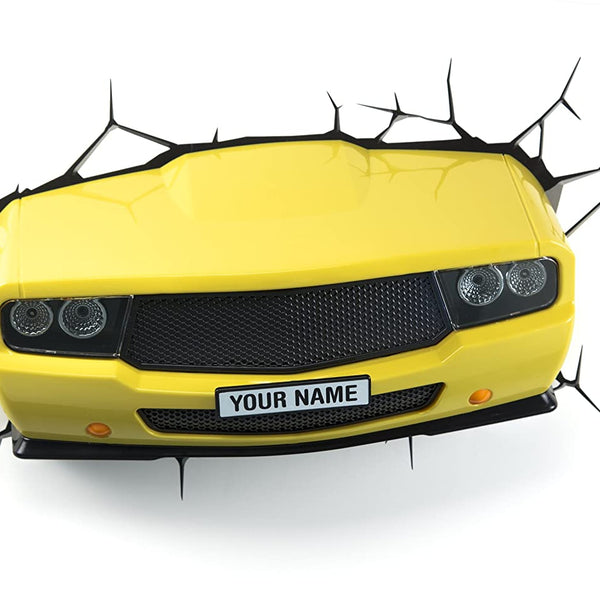 3D Light FX Plastic Muscle Car Light - Yellow - The Unusual Gift Company