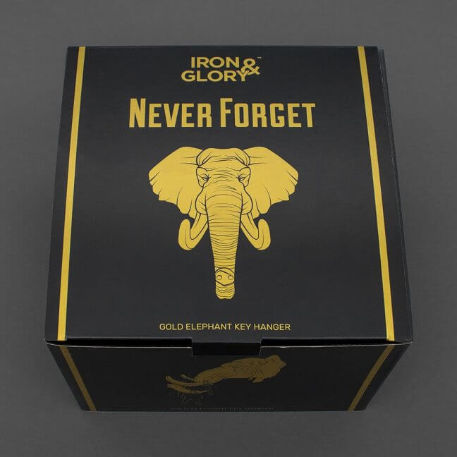 Gold Elephant Key Hanger - The Unusual Gift Company