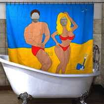 Seaside Shower Curtain - The Unusual Gift Company