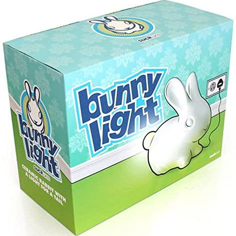 SUCK UK Porcelain Bunny Lamp-USB Powered Light with Energy Efficient LED Bulbs Equivalent of 11W, Ceramic, White - The Unusual Gift Company