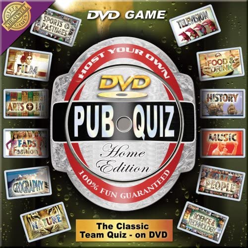 Host Your Own DVD Pub Quiz Home Edition - The Classic Team Quiz on DVD - The Unusual Gift Company