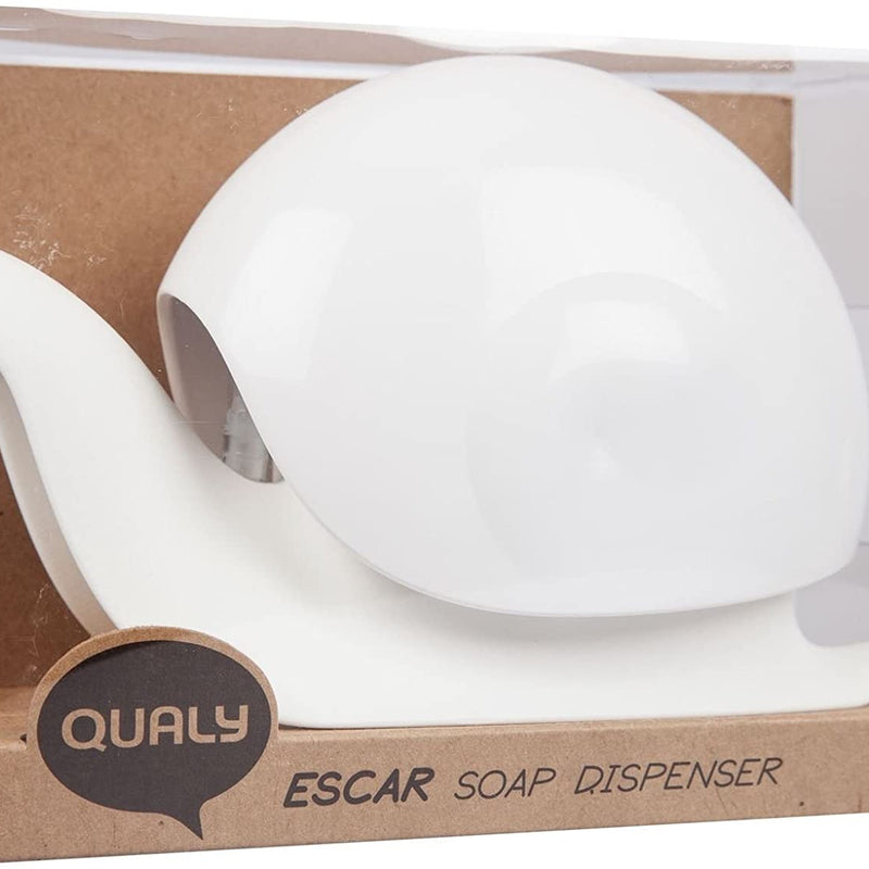 QUALY Escar Snail Shaped Soap Dispenser Bathroom Shower Accessory - The Unusual Gift Company