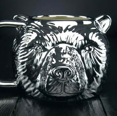 Silver Bear Mug - The Unusual Gift Company
