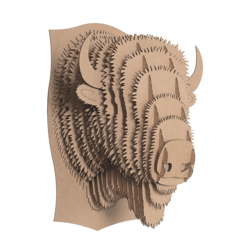 Billy - Cardboard Bison Trophy - The Unusual Gift Company
