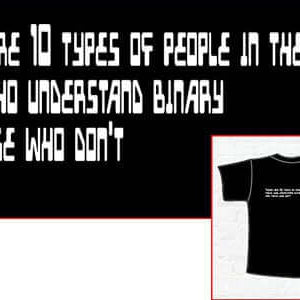 Binary T-Shirt - The Unusual Gift Company