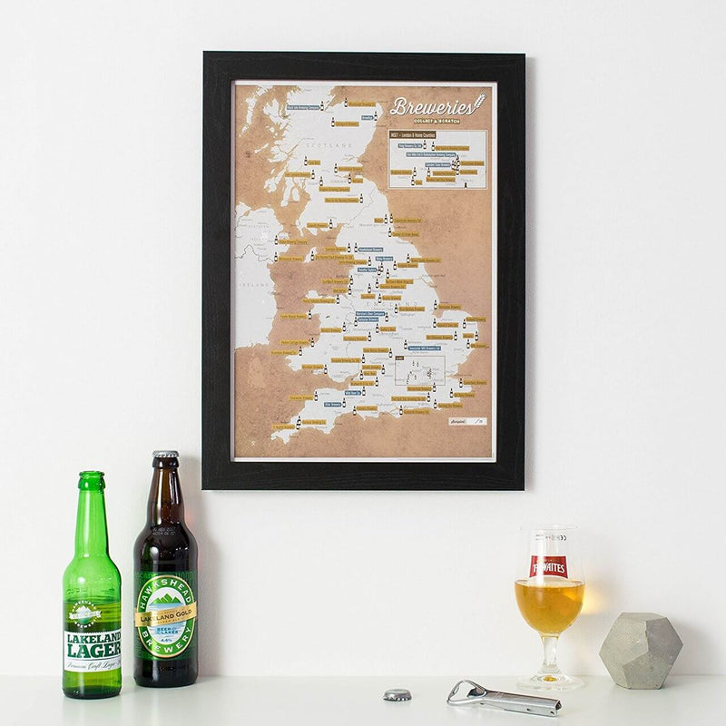 Scratch Off Breweries Poster - The Unusual Gift Company