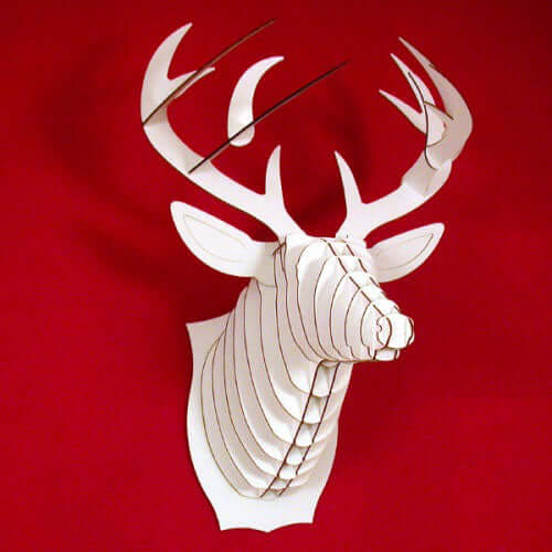 Bucky - The Cardboard Deer Trophy - The Unusual Gift Company