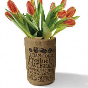 Coffee Bag Flower Vase - The Unusual Gift Company
