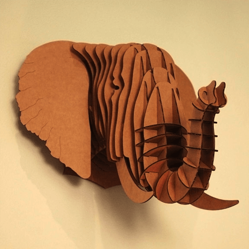 Eyan - Cardboard Elephant Trophy - The Unusual Gift Company