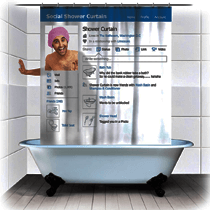 Social Shower Curtain - The Unusual Gift Company