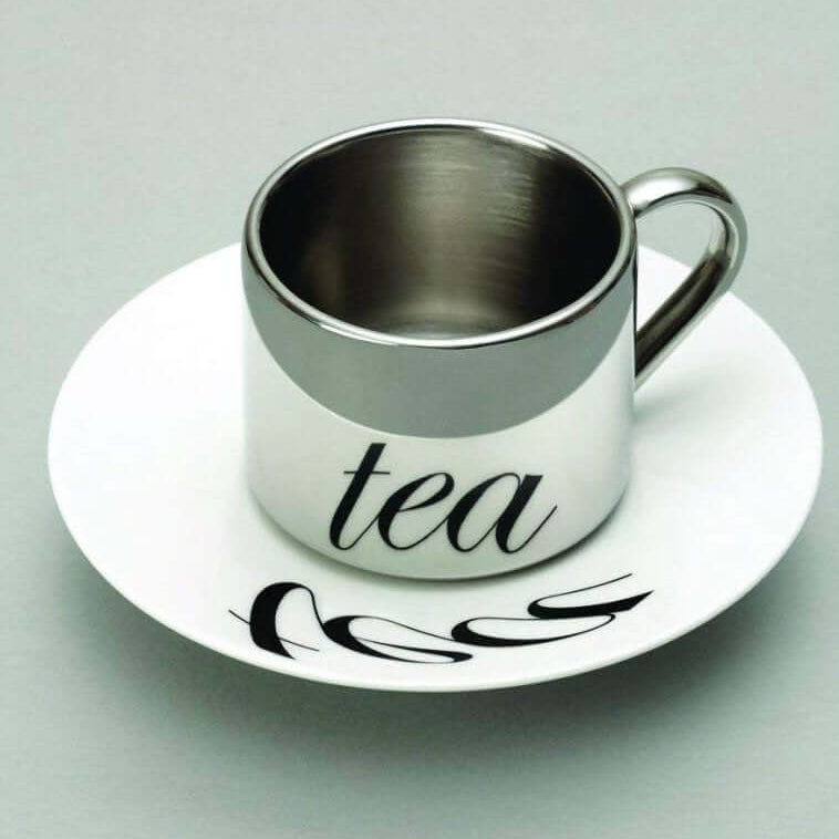 Anamorphic Cup and Saucer - The Unusual Gift Company