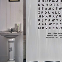 Word Search Shower Curtain - The Unusual Gift Company